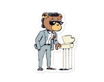 808s Bear Character Sticker