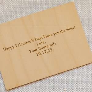 Fishing gift wooden card for valentine's day or anniversary