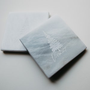 Custom Marble Coaster | Pine Tree Coasters