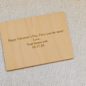 Fishing gift wooden card for valentine's day or anniversary