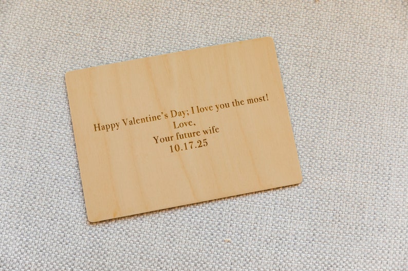 Fishing gift wooden card for valentine's day or anniversary