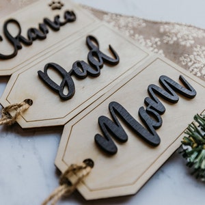 Stocking Tags | Christmas Tags | Custom Tags | Gift Tags | Wooden Tags