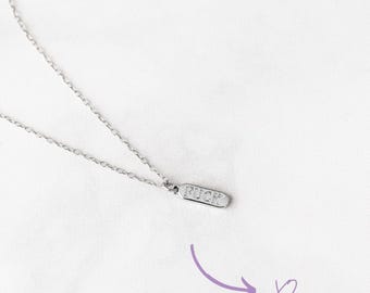 Funny Sterling Silver Necklace Set of Two, Fuck Charm Necklace, Best Friend Birthday Gift, Dainty Minimalist Bachelorette Jewelry Gift