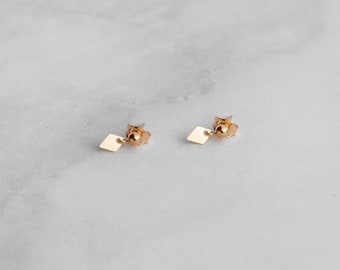 Gold Dangle Earrings, Tiny Gold Studs, Dainty Gold Stud Earrings, Minimalist Earrings, Tiny Gold Dangle Earrings, Gold Charm Earrings, Gift