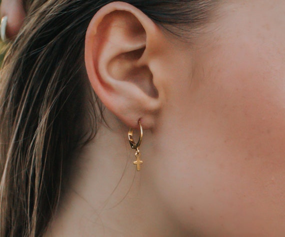 Small Cross Earrings 14k Gold-filled Small Cross Earrings 14k Gold-filled
