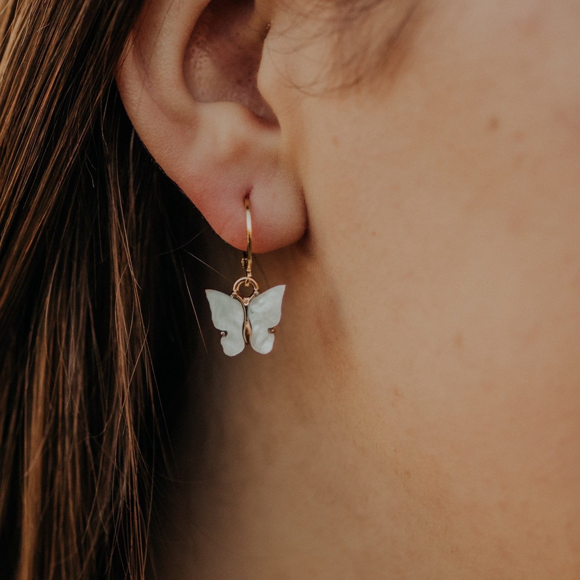 Women's 925 Sterling Silver Butterfly Wing Dangle