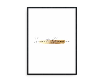Sweet Dreams Digital Print, Wall Decor, Print, Modern, Home Decor, Home Goods, Gift, Bedroom