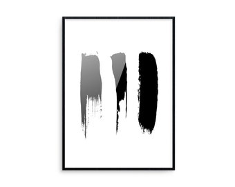 Gebürstet, Digitaldruck, Wand-Dekor, Druck, moderne, Inneneinrichtungen, zuhause waren, Geschenk, schwarz, abstrakt