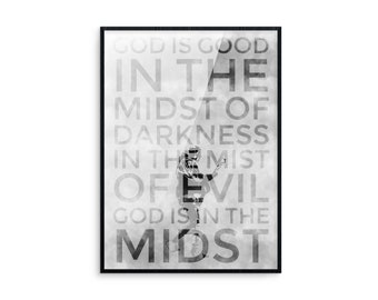 God Is In The Midst Digital Print, Wall Decor, Print, Justin Bieber