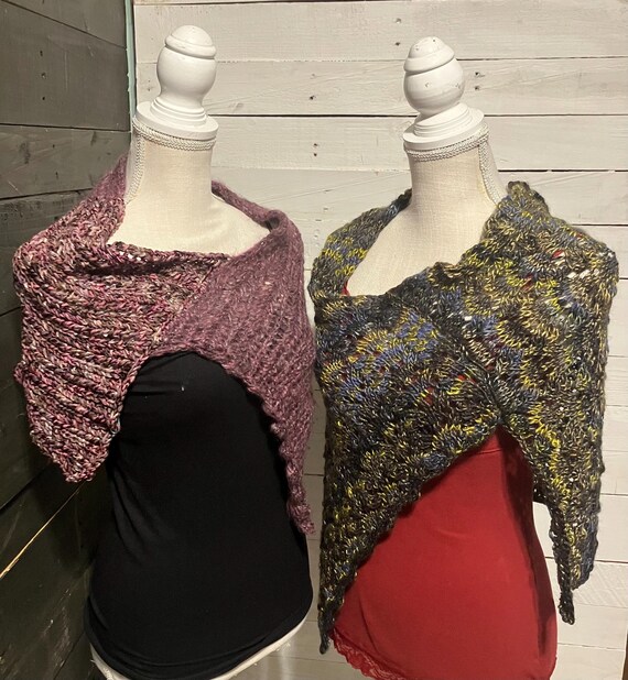 Handknit Travel Poncho: Soft, Lightweight Warm Wrap - Made in USA