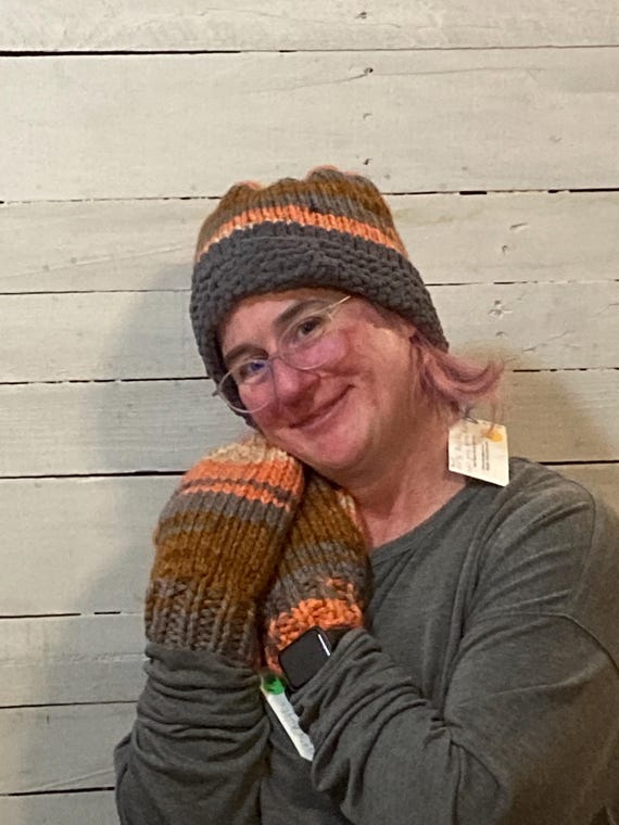 Hand Knit Hat and Scarf Set: Soft Winter Wear, Handmade in USA