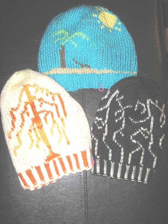 Custom made Tropical Beach hat, Willow hat, and Lightning hat