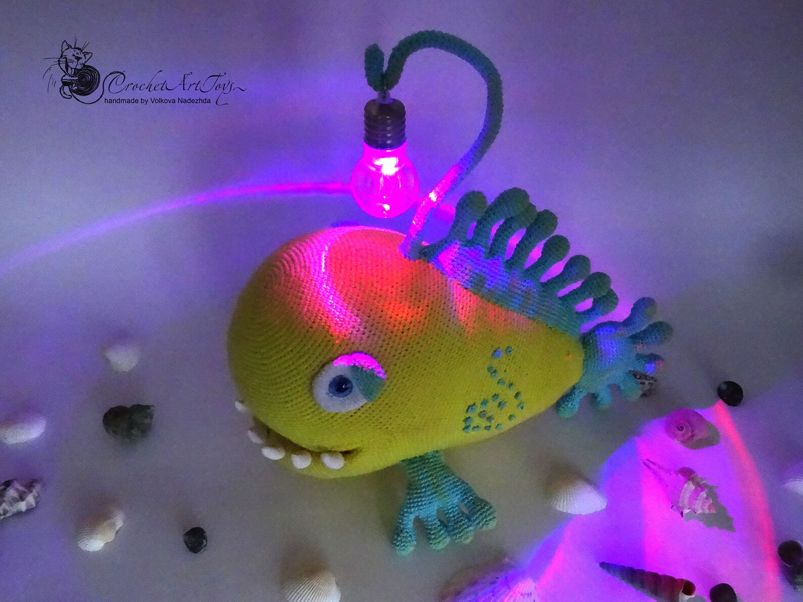 Angler Fish Plush Toy Dad Fishing Gift Sea Creatures Nautical Etsy