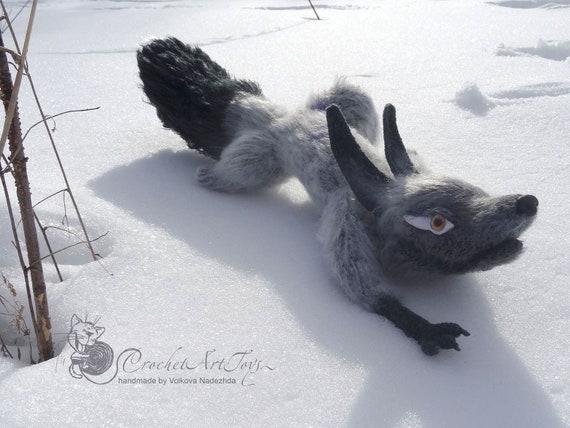 black fox stuffed animal