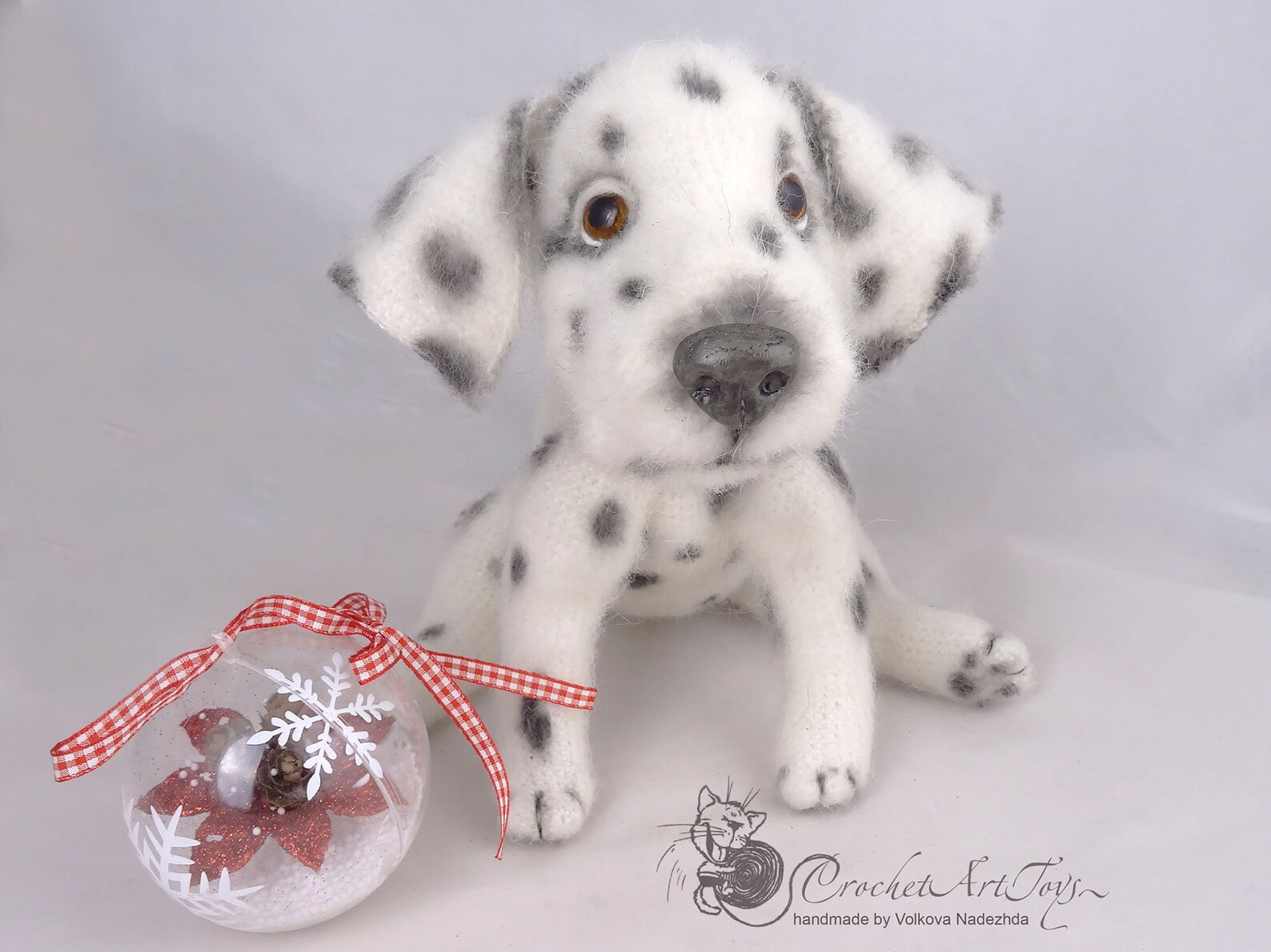 Dalmatian dog stuffed animal lover gift crochet puppy nursery Etsy