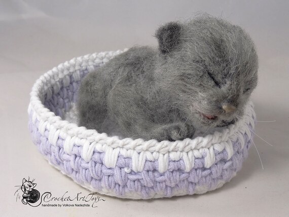 stuffed sleeping cat