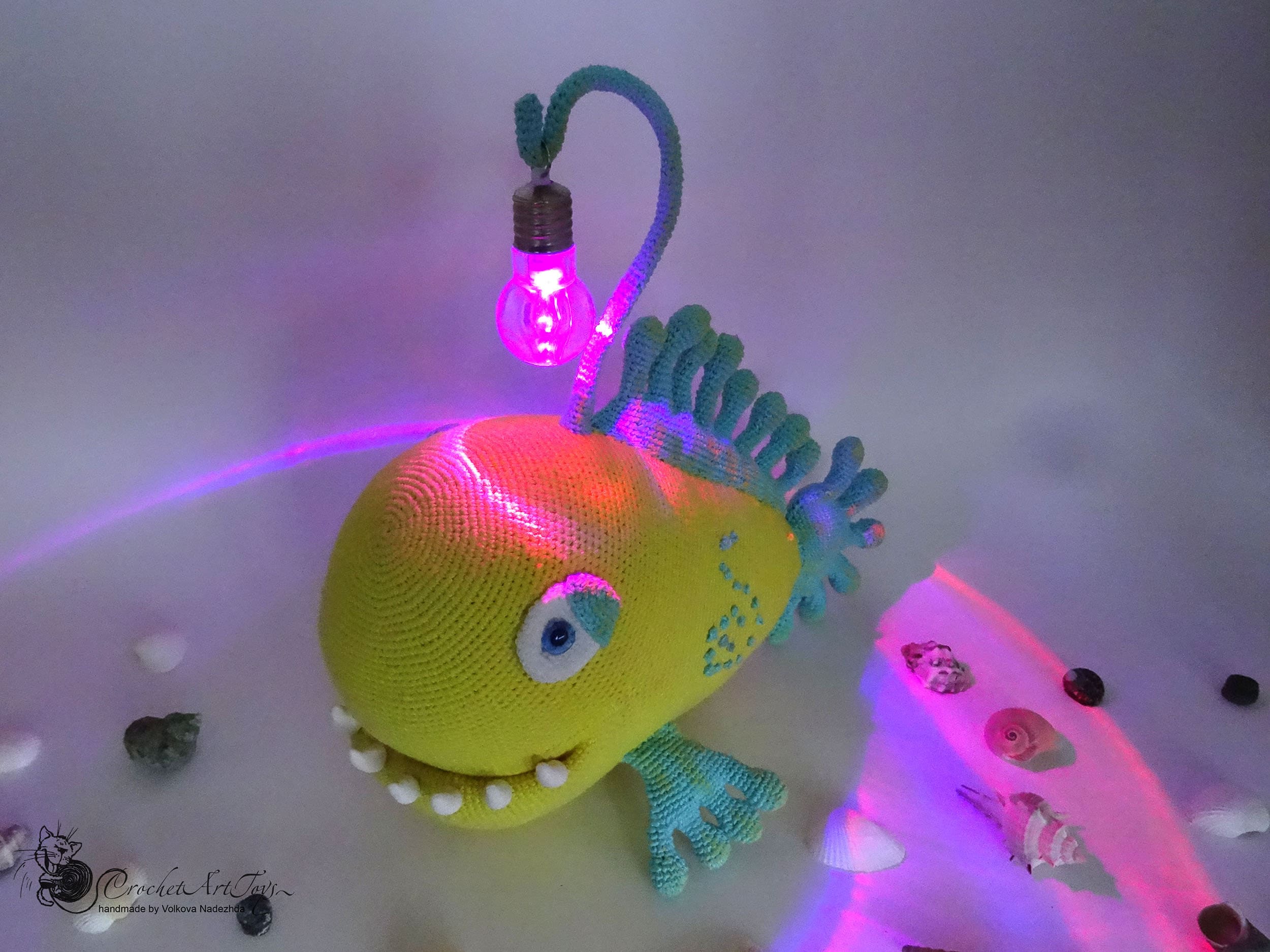 Angler Fish Plush Toy Dad Fishing Gift Sea Creatures Nautical Etsy