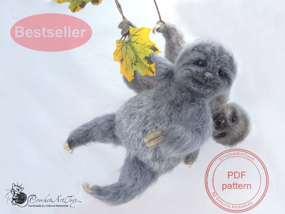 realistic sloth stuffed animal