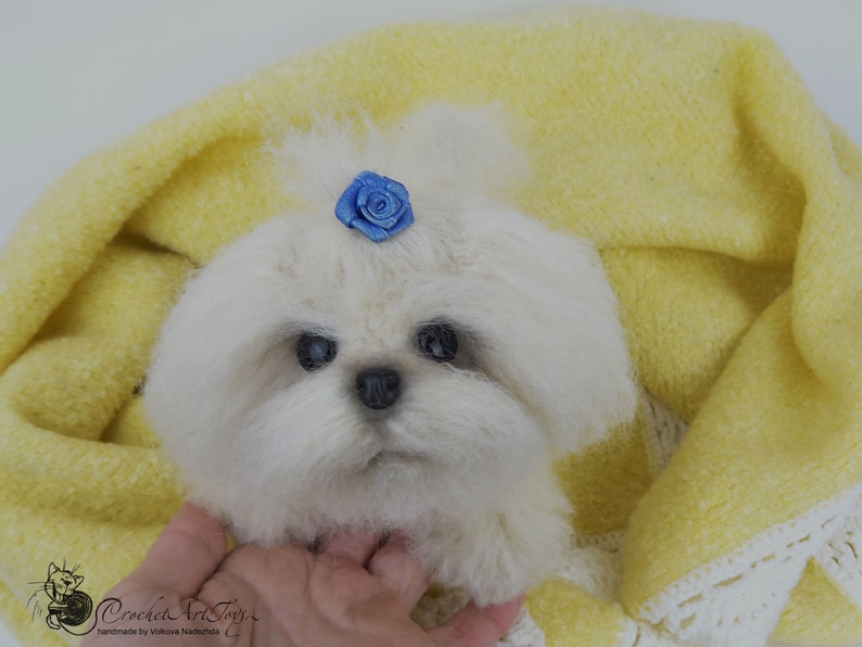 Maltese lovers gifts maltese realistic puppy dog plush toy Etsy