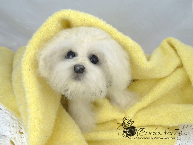 stuffed maltese puppy