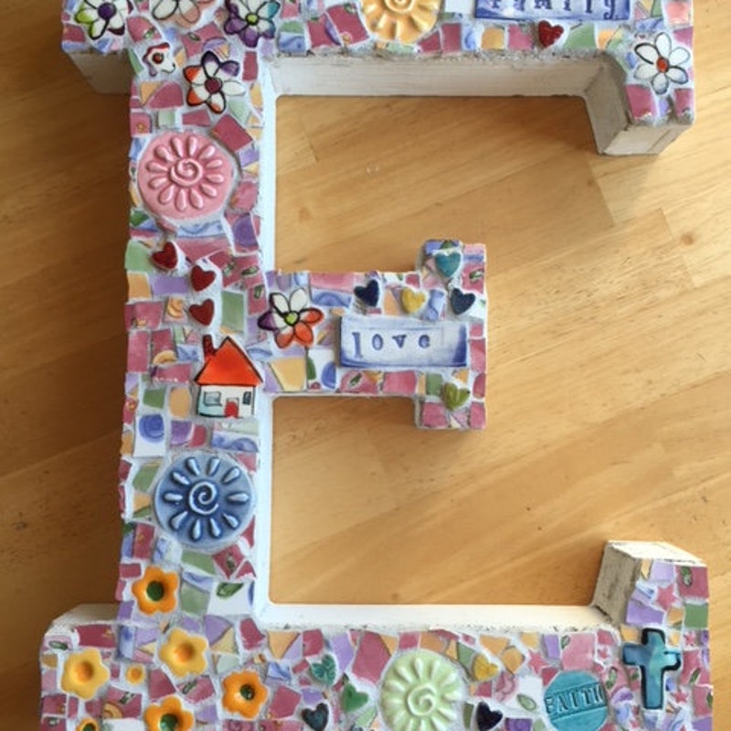 Mosaic Initial - Etsy