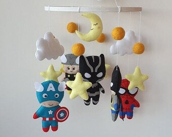marvel baby crib mobile