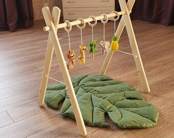 wooden baby gym etsy