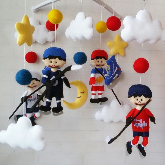 hockey baby mobile