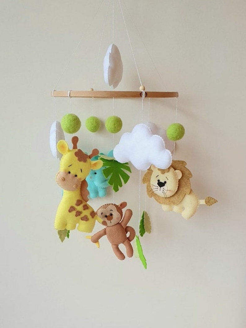 Safari Baby Mobile Jungle Crib Mobile African Animals Mobile Etsy