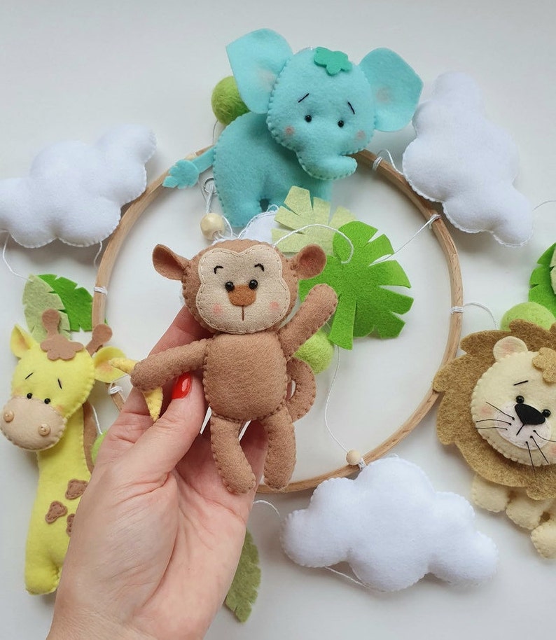 Safari Baby Mobile Jungle Crib Mobile African Animals Mobile Etsy