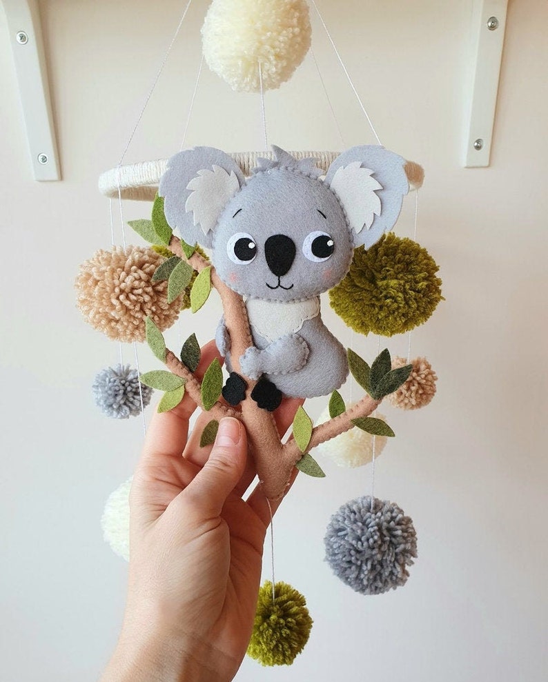 Koala Baby Mobile Koala moderne mobile junge Krippe mobile Etsy