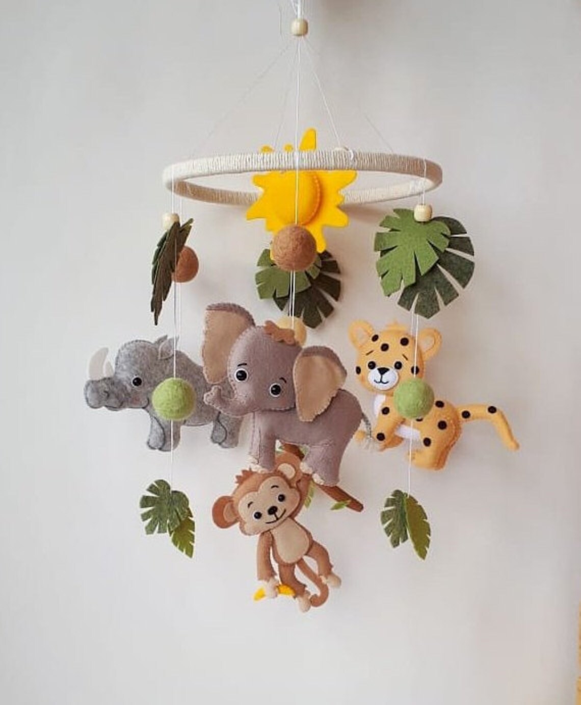 Jungle mobile safari baby mobiles baby animals mobiles Etsy