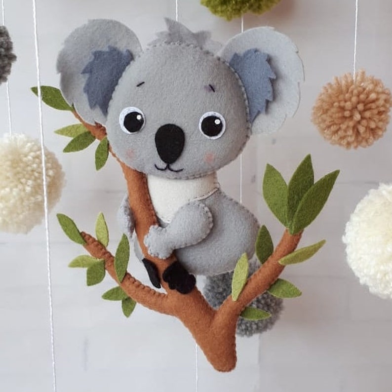 Koala Baby Mobile Koala moderne mobile junge Krippe mobile Etsy