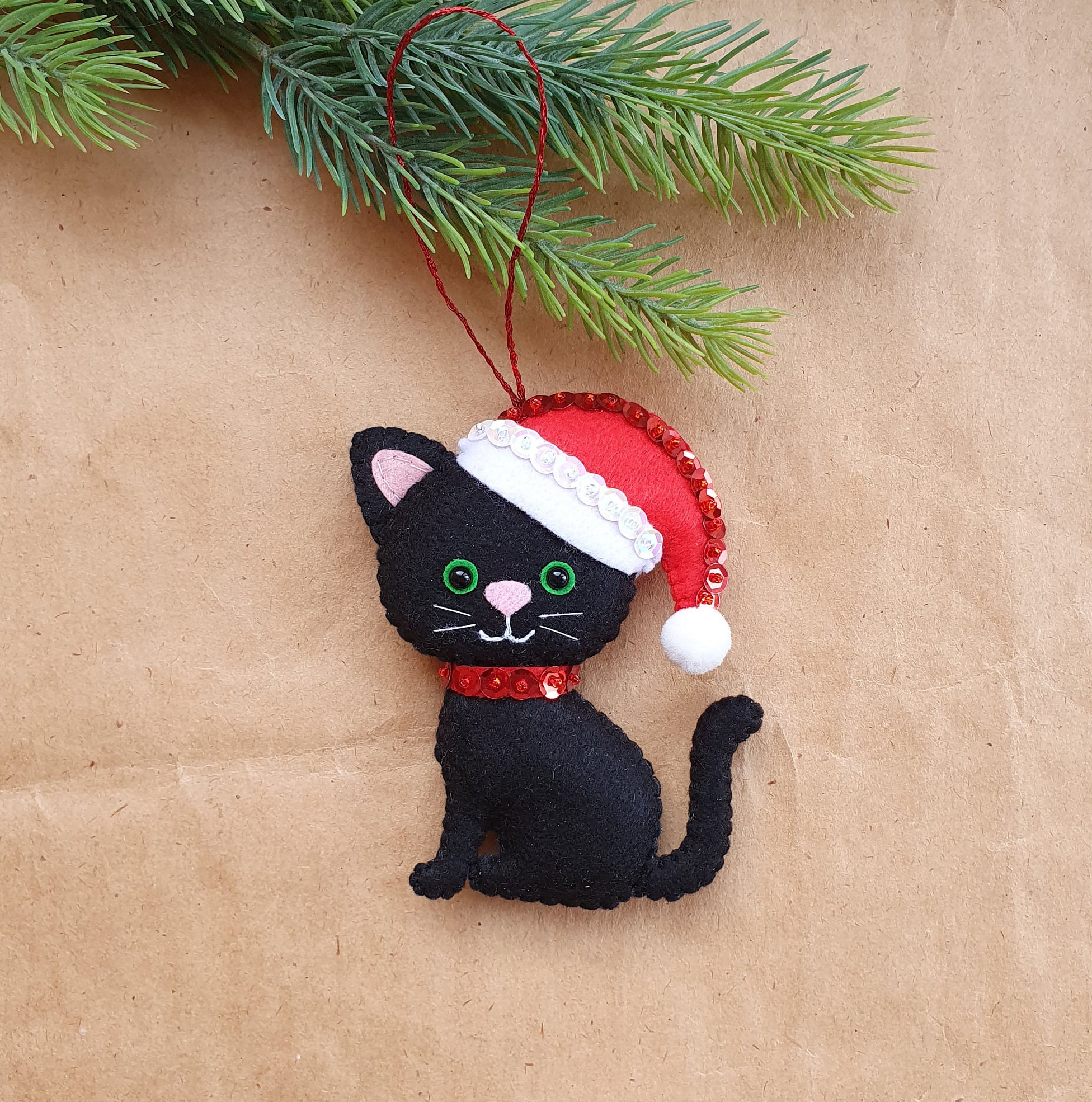 black cat christmas tree