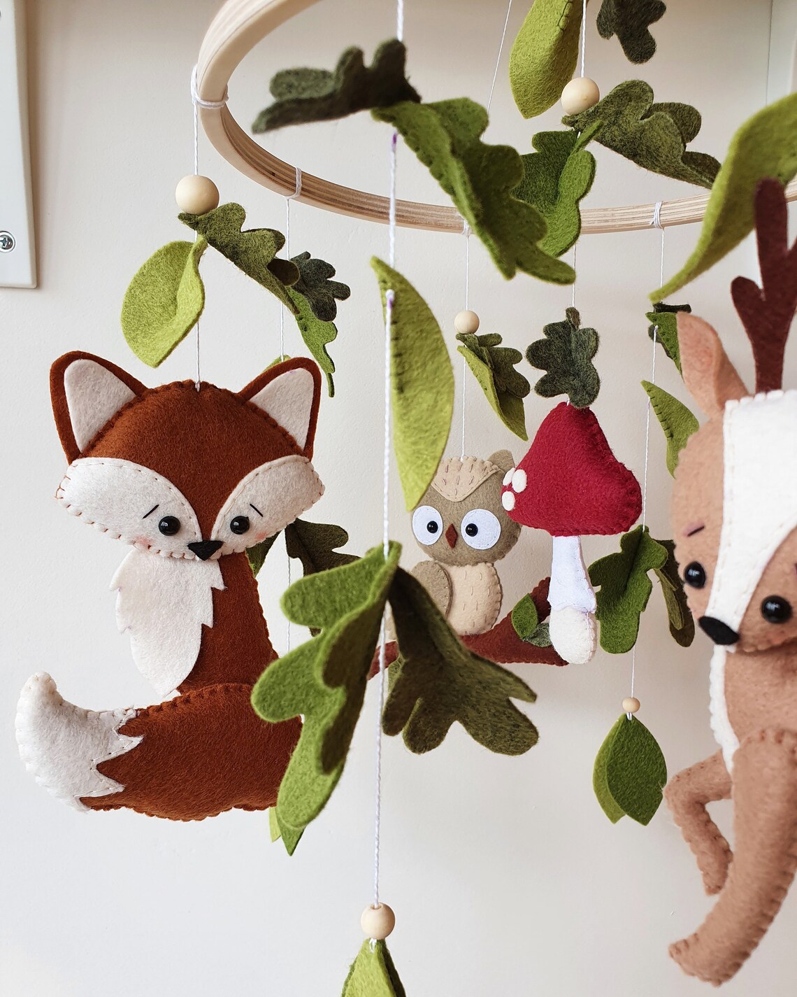Woodland mobile Forest mobile Crib mobile Woodland animal Etsy