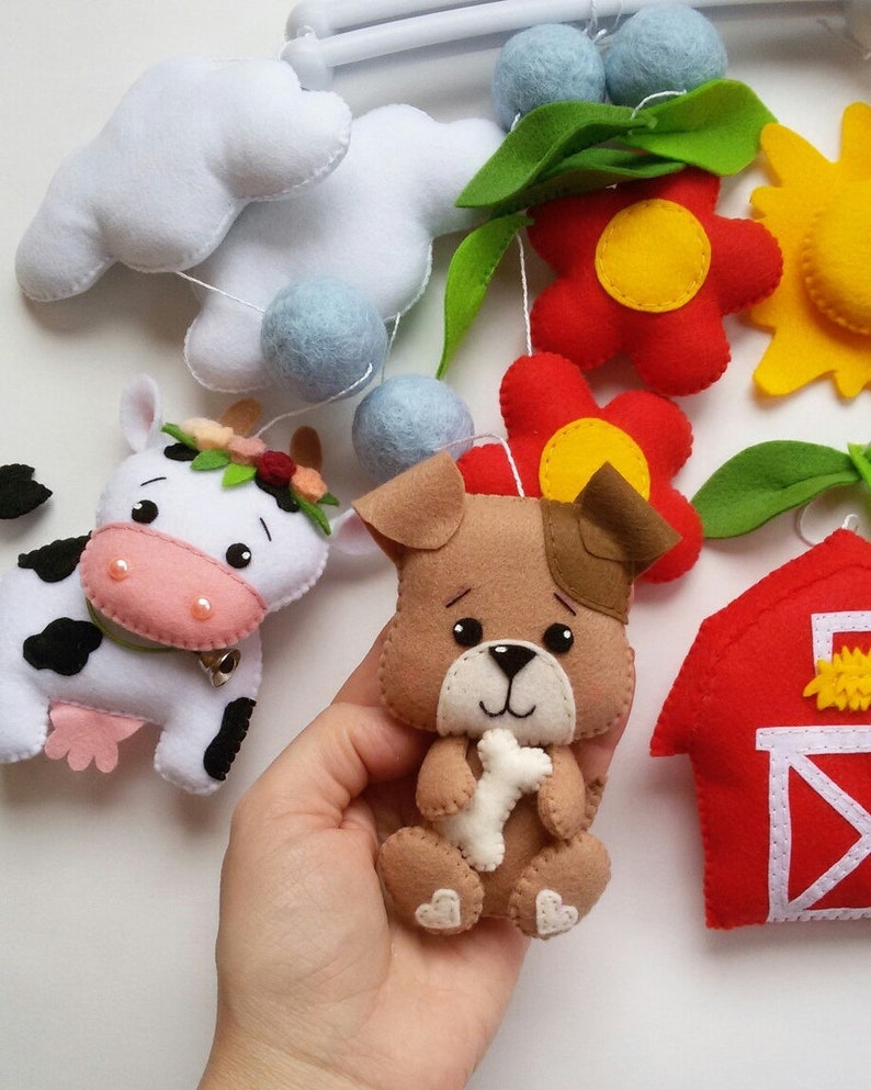 Baby Crib Farm MobileCrib mobileFarm mobileAnimal mobile Etsy