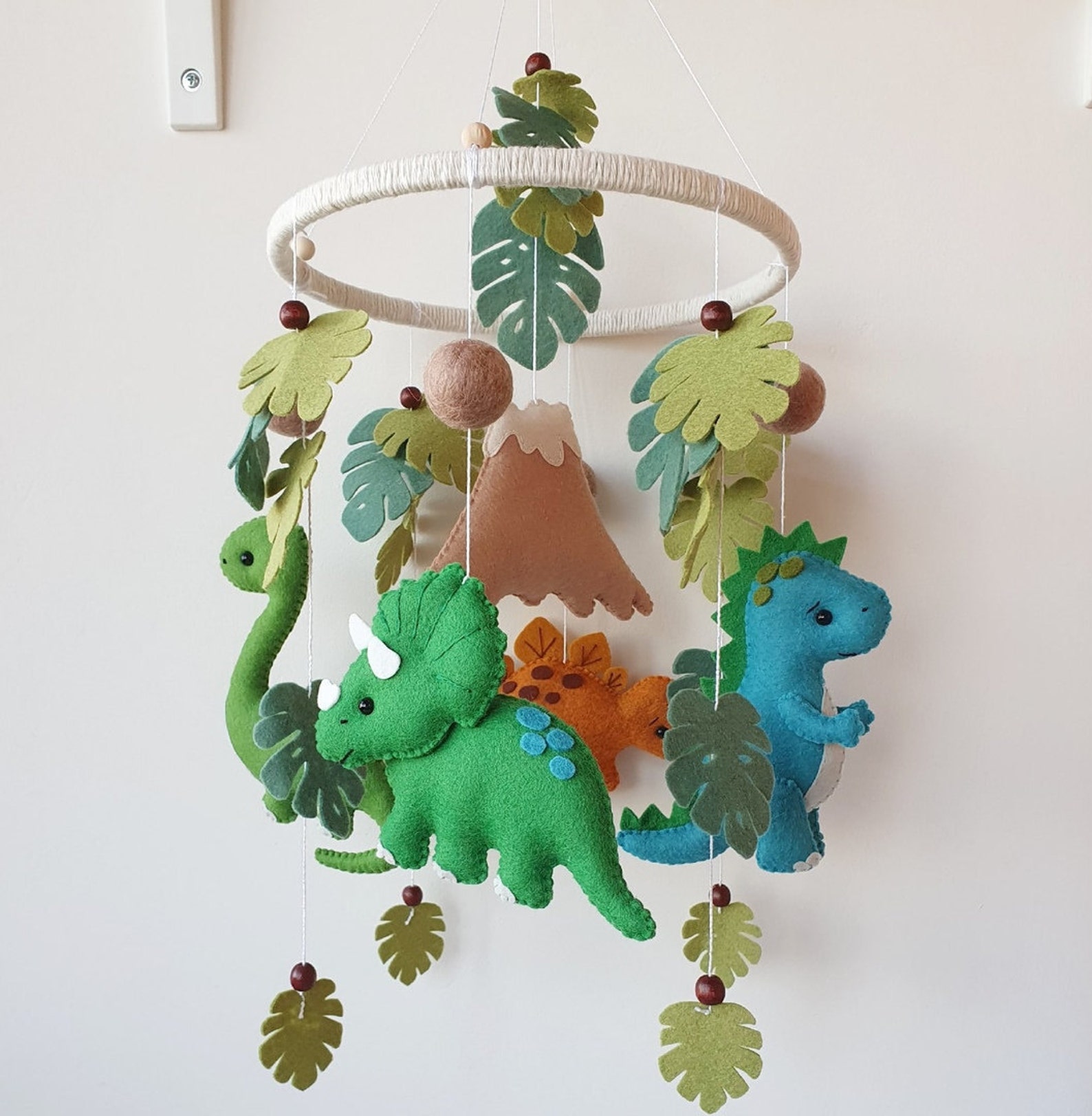 Dinosaur baby mobile Dino mobile Neutral mobile nursery Etsy