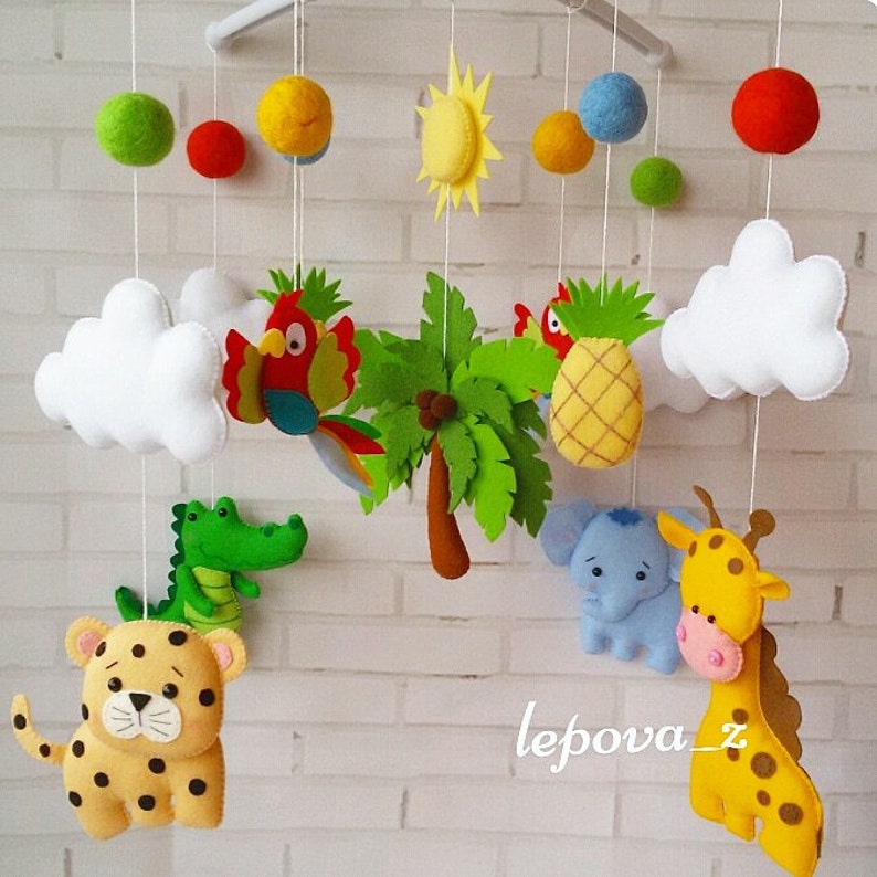 Baby mobiles safari baby mobiles baby animals mobiles Etsy