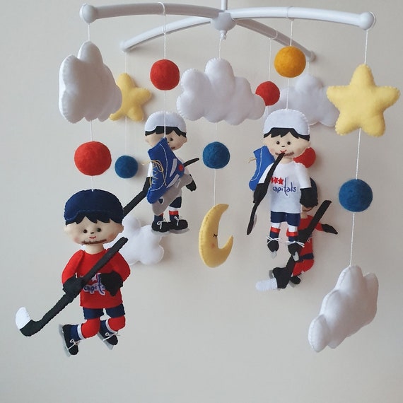 hockey baby mobile