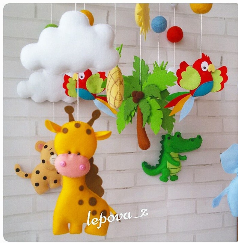 Baby mobiles safari baby mobiles baby animals mobiles Etsy