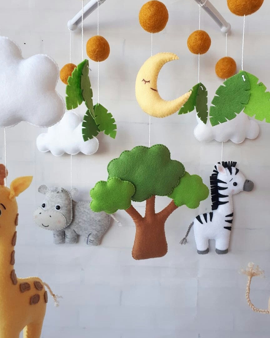 Baby mobiles safari baby mobiles baby animals mobiles Etsy