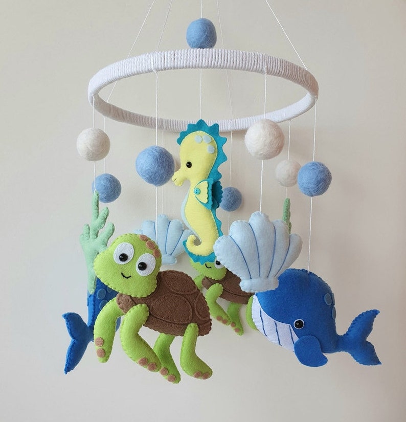 Ocean Shallows Baby Mobile Sea Creatures Mobile Crib Mobile Etsy