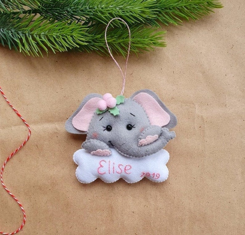 Baby's First Christmas Elephant Ornament 