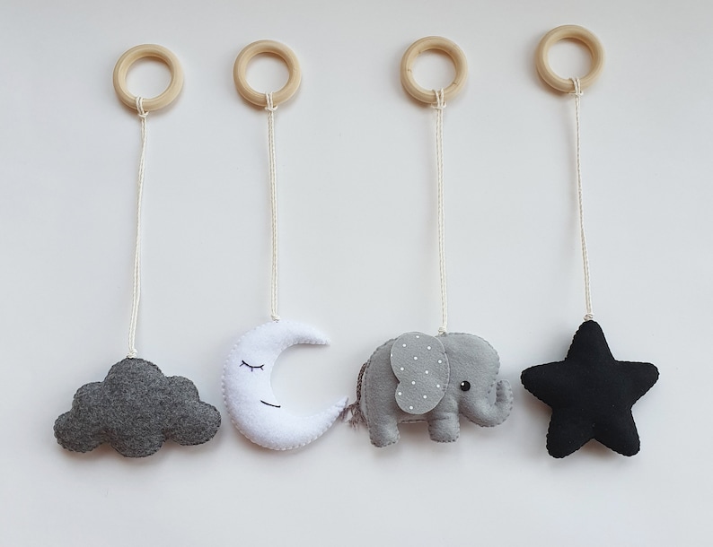 Elephant hanging baby gym toys play gym felt toys elephant Etsy