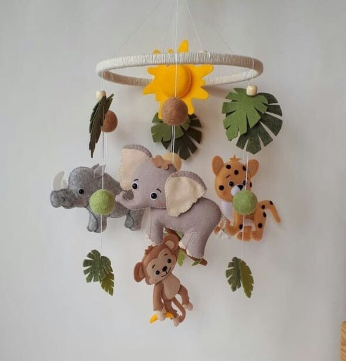 Jungle Mobile Safari Baby Mobiles Baby Animals Mobiles Etsy