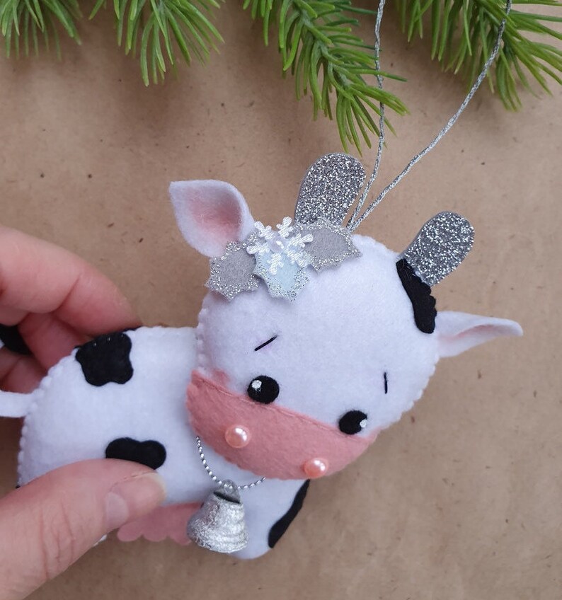 Cow christmas ornaments farm decor Christmas tree ornament | Etsy