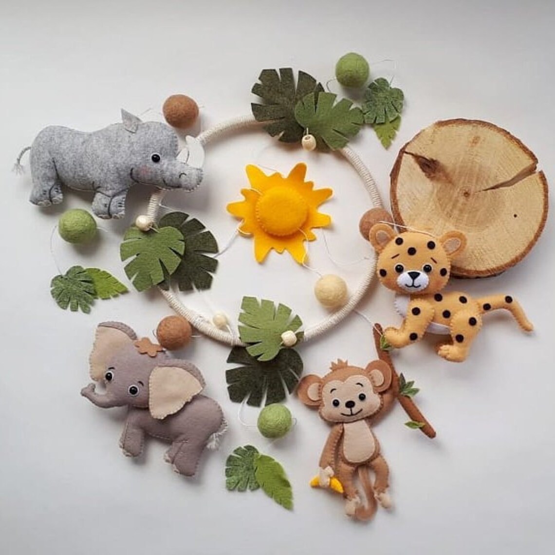 Jungle mobile safari baby mobiles baby animals mobiles Etsy