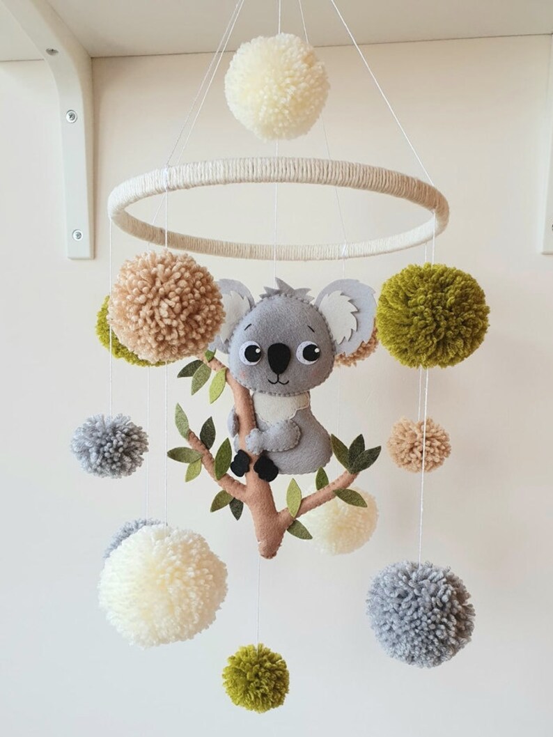 Koala Baby Mobile Koala moderne mobile junge Krippe mobile Etsy