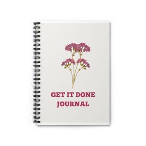 Get It Done Spiral Notebook - Ruled Line, Productivity Planner, To-Do List Journal, School Supplies, Writing Notebook, Home Office Organizer