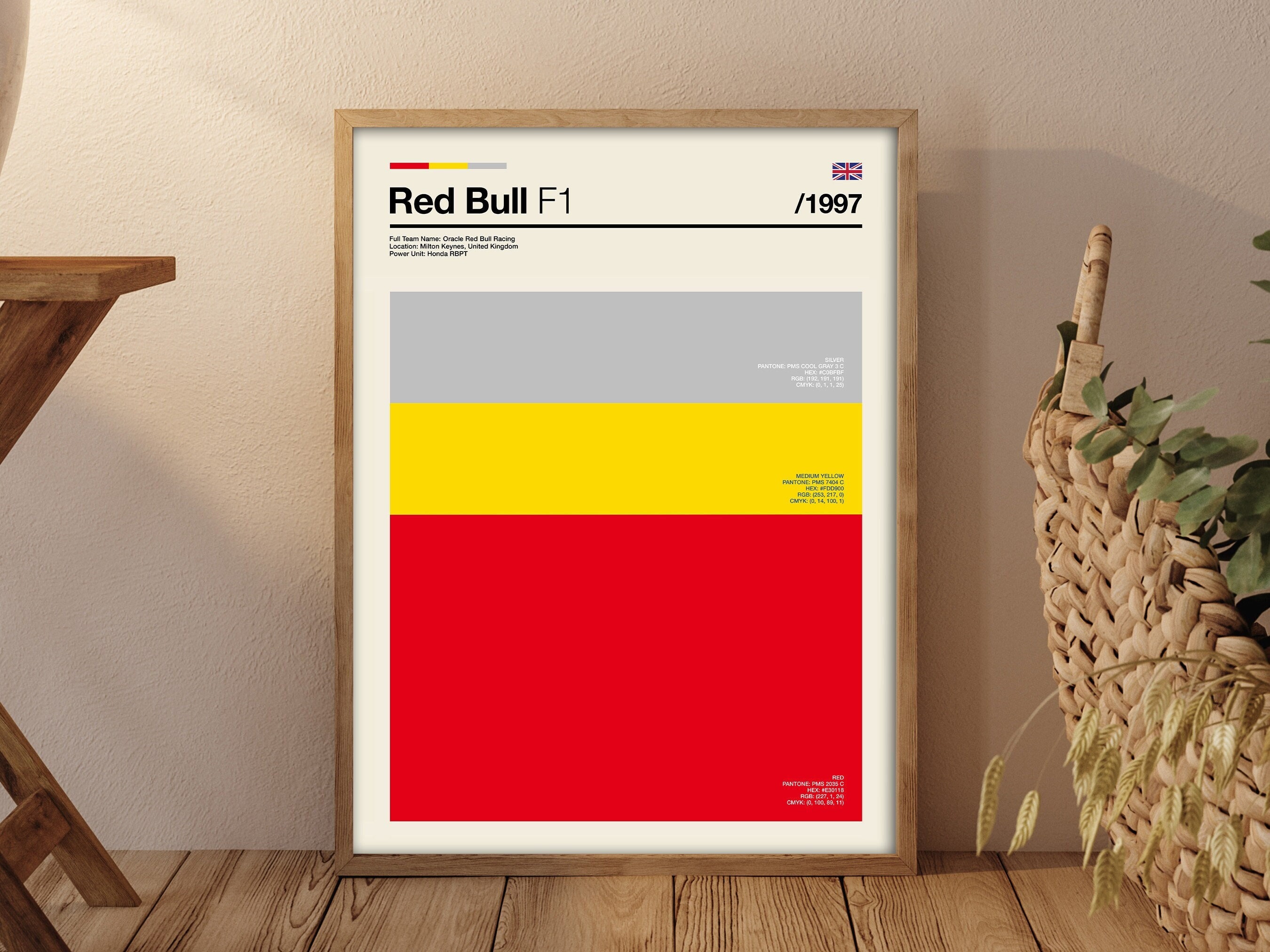 red-bull-f1-color-swatch-print-red-bull-f1-poster-red-bull-etsy